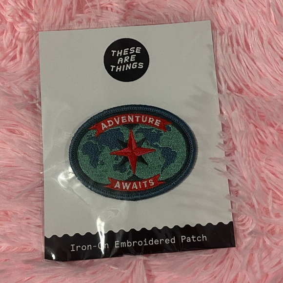🖤3/$15🖤 These Are Things | Adventure Awaits Iron-On Embroidered Patch - Picture 1 of 2